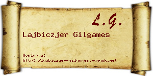 Lajbiczjer Gilgames névjegykártya